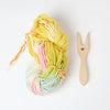 Filges Knitting Fork with Organic Wool in Pastel Shades | Conscious Craft